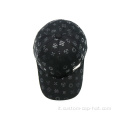 Tappo da baseball di stampa di sublimazione nera con badge metallico